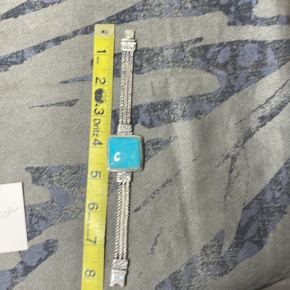 Turquoise and sterling silver 925 bracelet - Picture 5 of 9